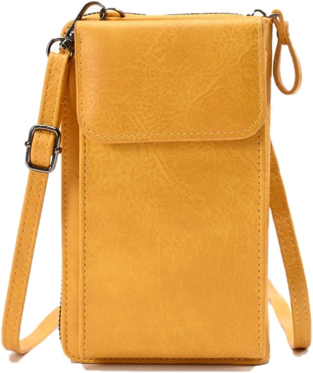Draagbare Schoudertas voor Mobiele Telefoon van PU Leer met Kaartsleuven en Crossbody Ontwerp voor Vrouwen
