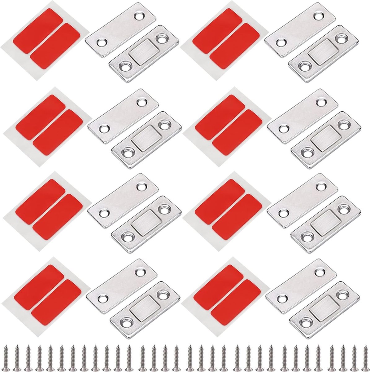 Magnetische deurvangers set van 8, zelfklevende kastmagneten voor veilige sluiting en eenvoudig gebruik