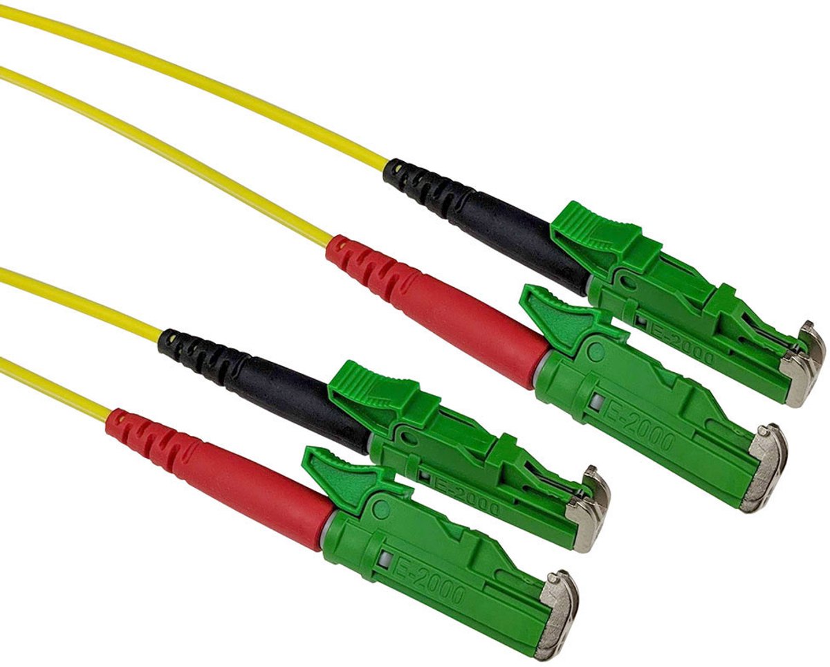 ACT RL1902 Glasvezel Patchkabel Duplex LSZH 9/125 OS2 - E2000/APC - 2 meter