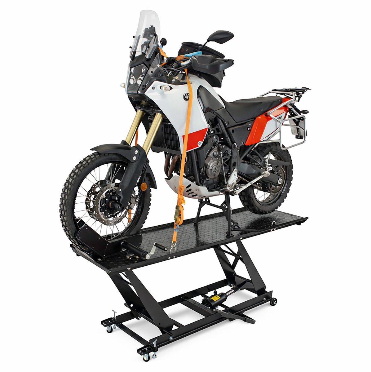 TRUTZHOLM Hydraulische Motorlift 450kg - Breedte 55cm - Motorfiets Heftafel Montageplatform Hefplatform Stealth Zwart