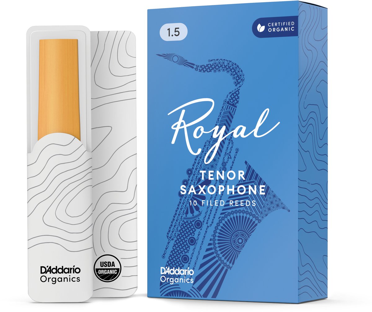D'Addario Woodwinds RKB1010 Royal Tenorsaxofoon rieten, sterkte 1.0, 10 stuks, filed