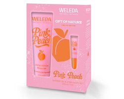 Weleda Pink Peach Cadeauset – Limited Edition Douchegel & Lippenbalsem – Cadeauverpakking - Perzik, Sinaasappel & Jasmijn - 100% Natuurlijke Ingrediënten