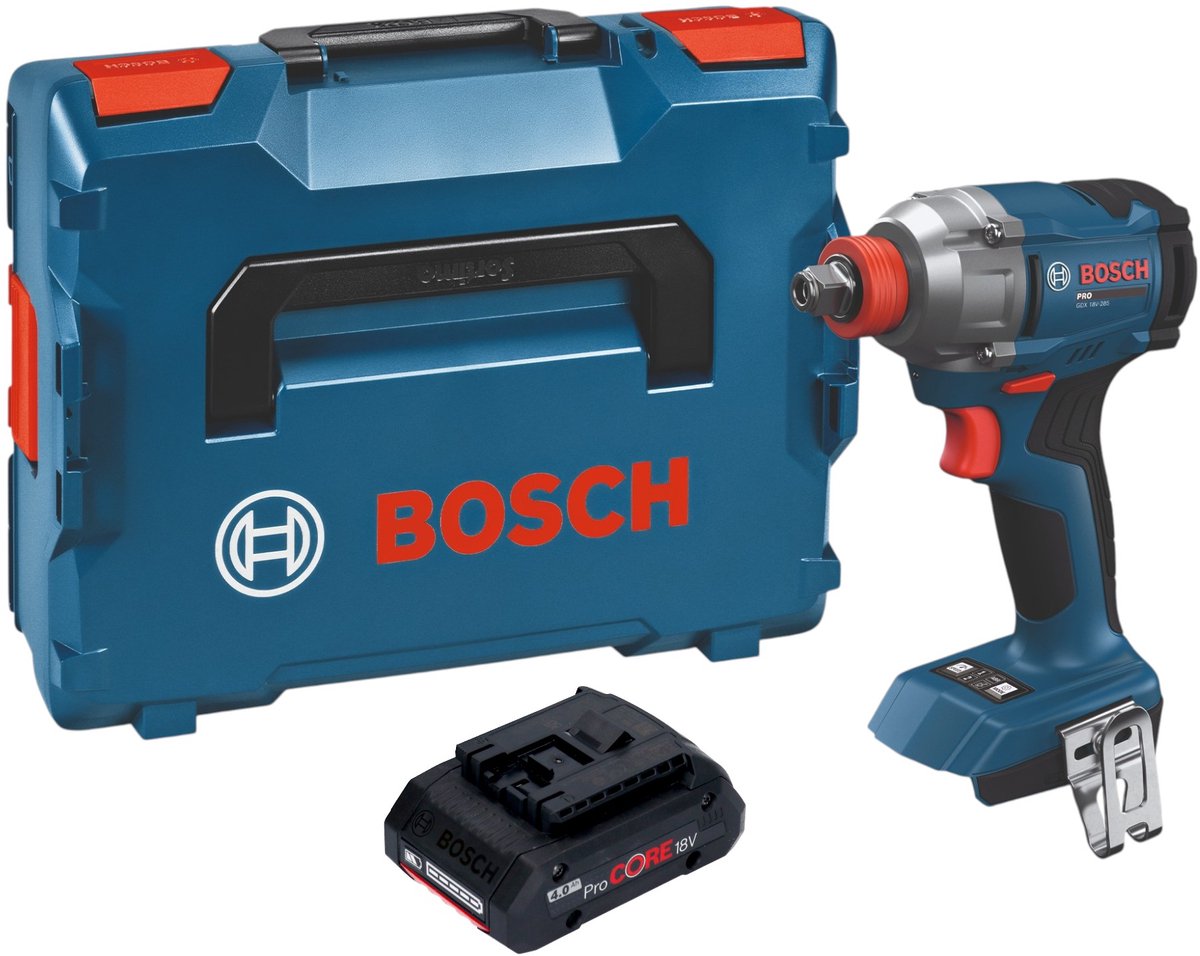 Bosch GDX 18V-285 Professional accu-slagschroevendraaier 18 V 285 Nm + 1x ProCORE-accu 4,0 Ah + L-Boxx - zonder oplader