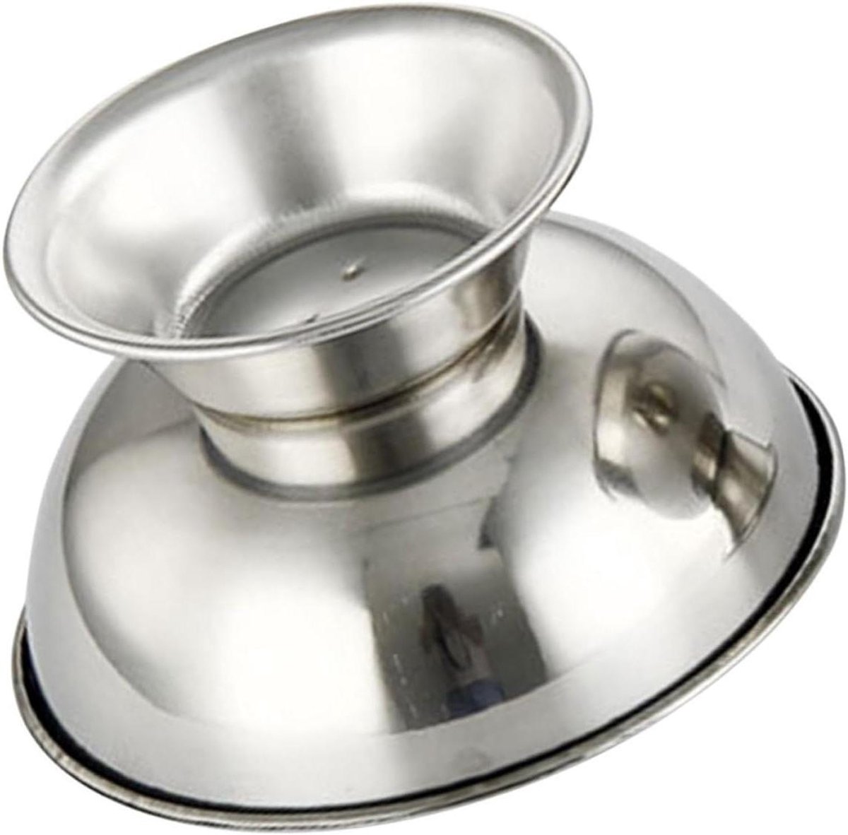 Scheerkom Mannen - Schuimkom - Scheerschuim Maken - Grote Capaciteit - 11 cm Diameter - Zilverkleurig