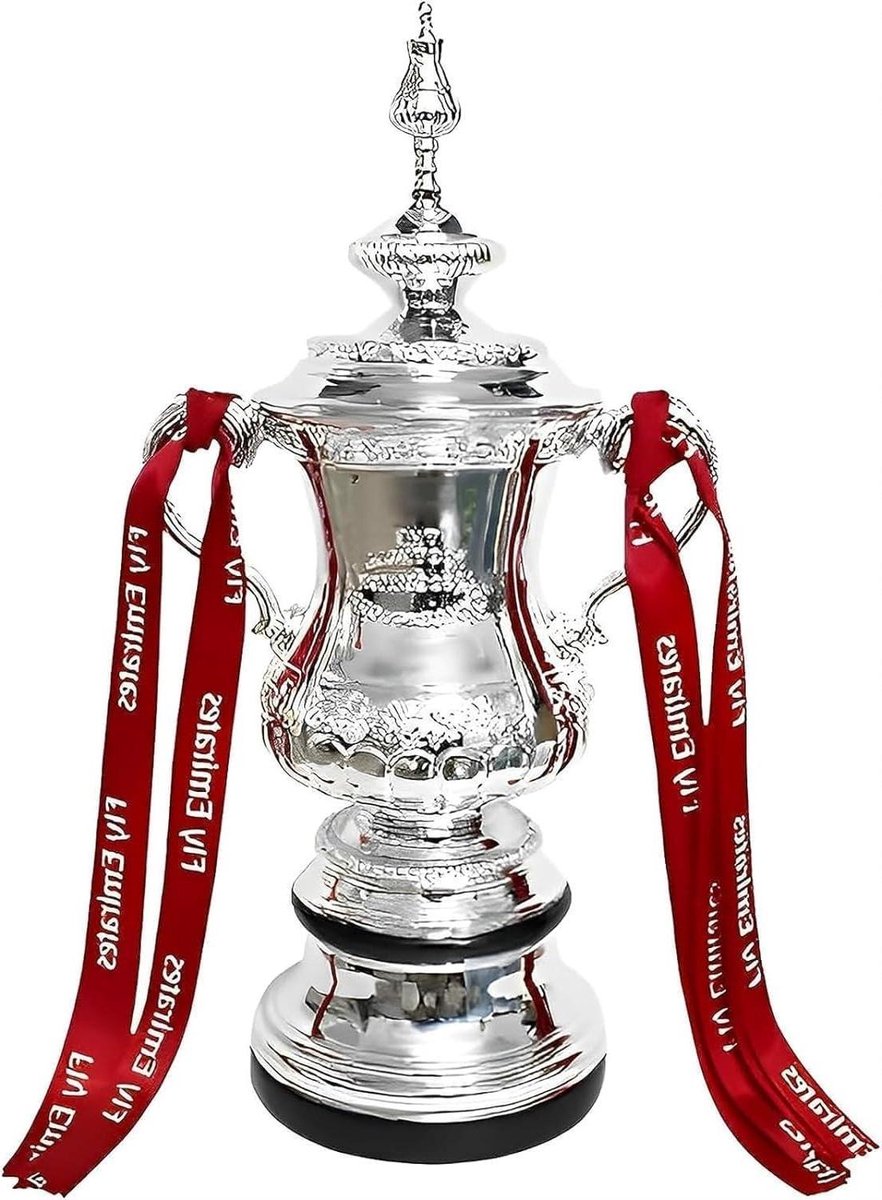 Voetbal Trofee Replica - Kampioensschaal - Fan Souvenir - Hoogwaardige Hars - 44 cm - Zilver