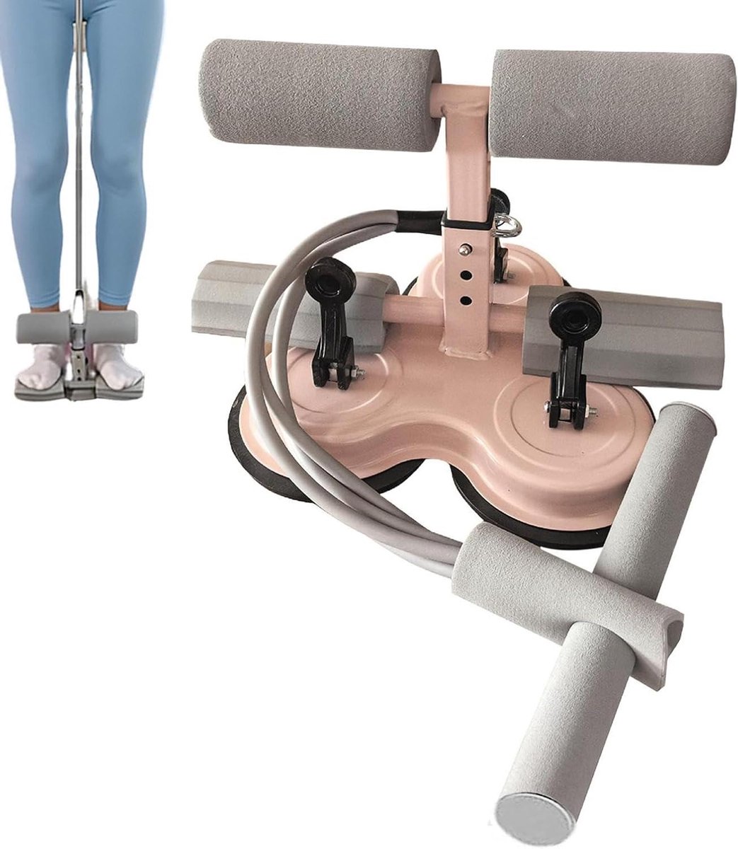 Buiktrainer Zuignap - Core Trainer - Krachtige Core Training - Gereedschapsloze Montage - 22.5 cm - Zwart