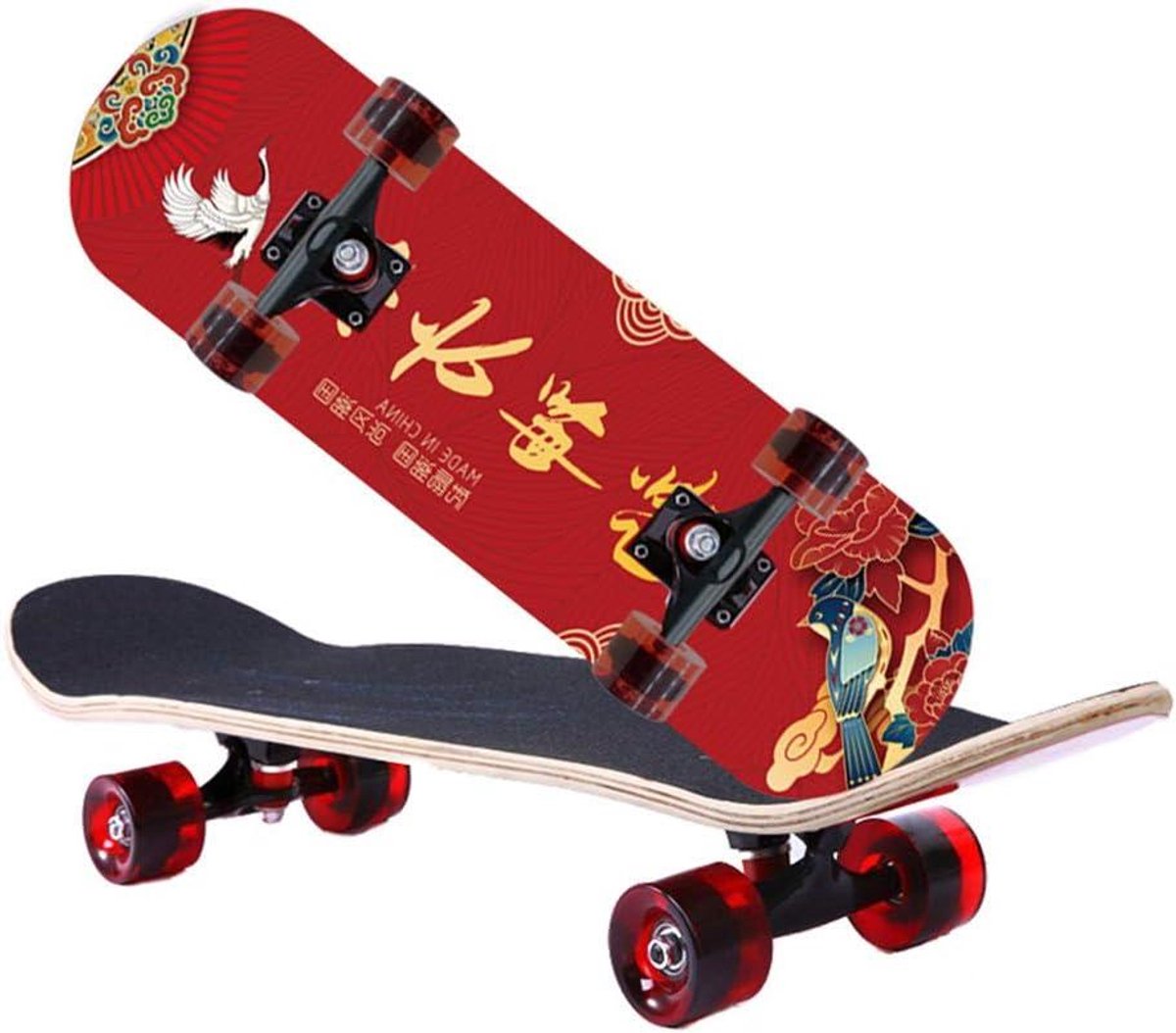 Compleet Skateboard Trickboard Stunts en Tricks Dubbele Kicktail 80 cm H