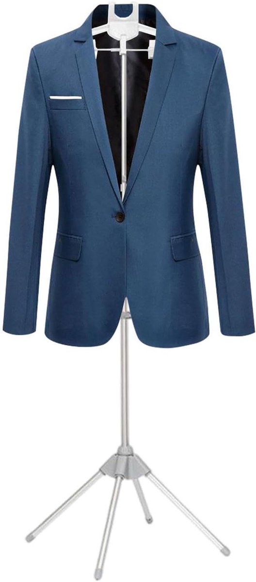 Stoomstrijkijzer standaard - Kledingrek - Kleding stomen - In hoogte verstelbaar - Tot 160 cm - Grijs
