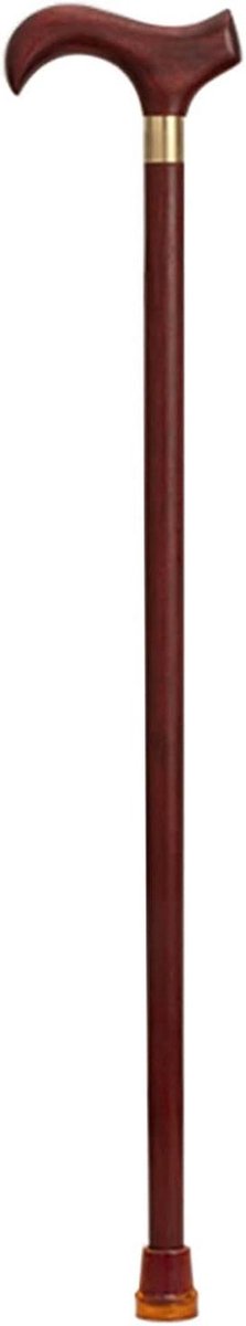 Houten Wandelstok - Stevige Steunstok - Ondersteuning bij lopen - Handgemaakt massief hout - 85cm - Bruin