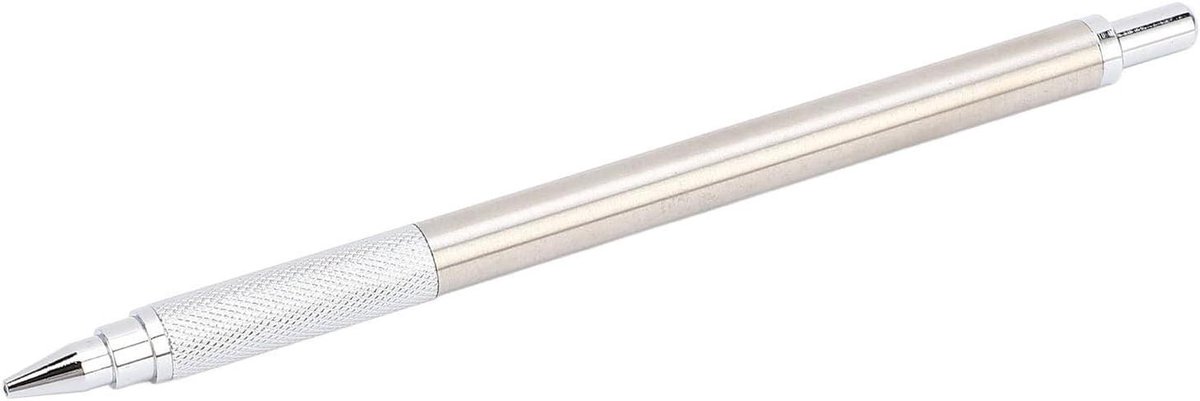 Metaal Pen - Graveer Tool - Precisie Markeren - Ergonomische Grip - 28 mm Punt - Zilver