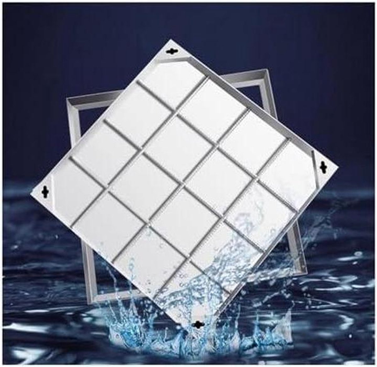 Deksel RVS - Afvoerputdeksel - Drainage verbeteren - Dubbellaags verstevigd - 30 x 30 cm - Zilverkleurig