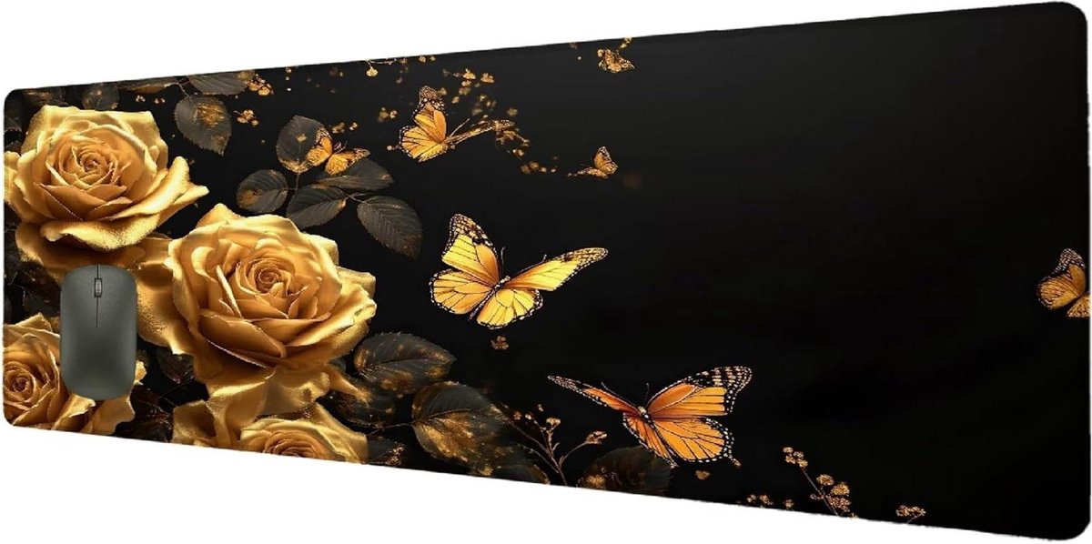 XXL Muismat - Bureau Onderlegger - Precisie Werk - Waterdicht Ontwerp - 1500 x 800 mm - Roségoud
