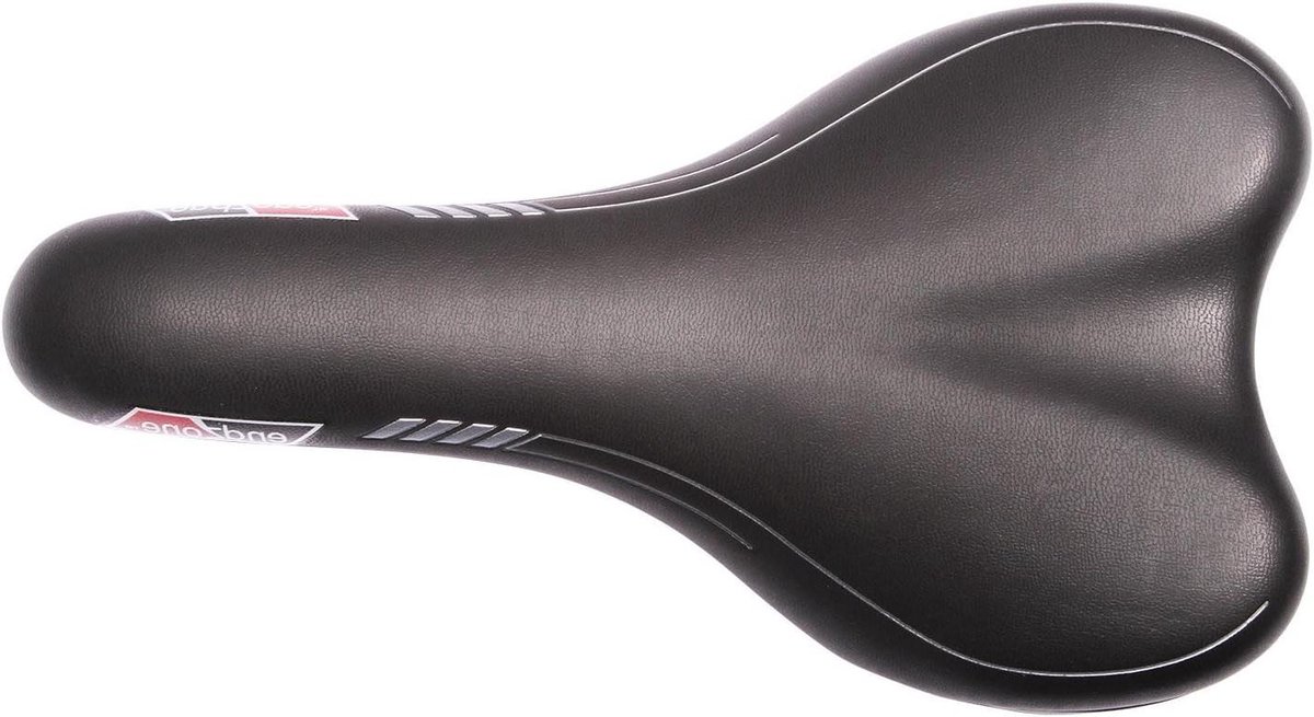 Fietszadel Gel - Trekking Zadel - Comfortabel Fietsen - Gepatenteerde Gelpad - 4 cm - Zwart