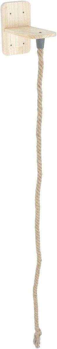 Klimtouw Kat - Krabtouw Jute - Stimuleert Activiteit - Ruimtebesparend Wandmontage - 138 cm Lengte - Khaki
