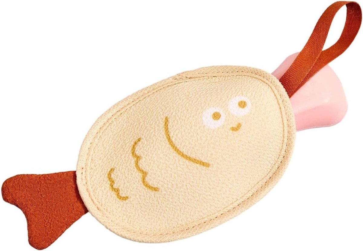 Zeepzakje - Schuimende loofah - Douchen - Dubbelzijdig ontwerp - 15 x 12 cm - Cartoon