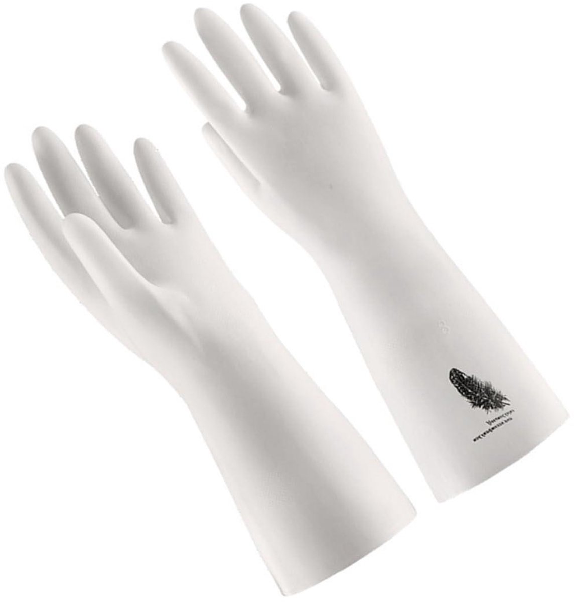 Huishoudhandschoenen Latex - Afwashandschoenen Keuken - Schoonmaken Huis - Ademend Lichtgewicht - Maat 2 - Wit