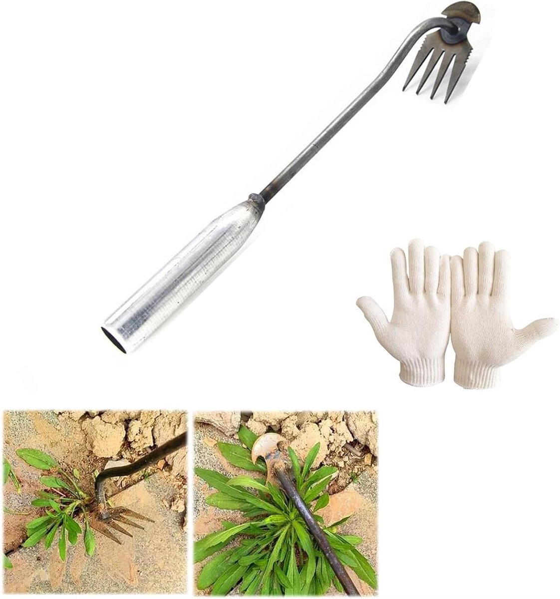 Onkruidgereedschap - Tuinwerktuig - Onkruid Verwijderen - Ergonomisch Handvat - 36 cm - Niet gespecificeerd
