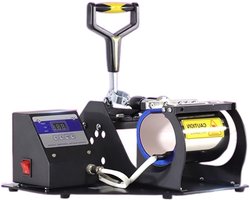 Hittepers Machine - Mok Printer - Bedrukken van Mokken - Duurzame Aluminium Plaat - A4 Formaat - Zwart