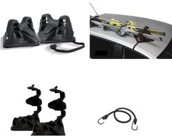 Magnetische ski drager - Auto dakdrager - Wintersport vervoer - Met diefstalbeveiliging - Voor 2 paar ski's - Zwart