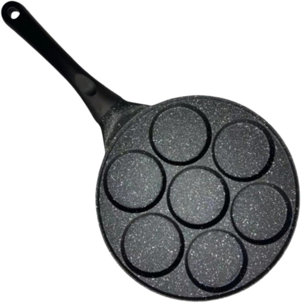 Pannenkoekenpan 7 vormen - Mini pannenkoekenmaker - Ontbijt maken - Anti-aanbaklaag - 45.5 x 27 cm - Zwart