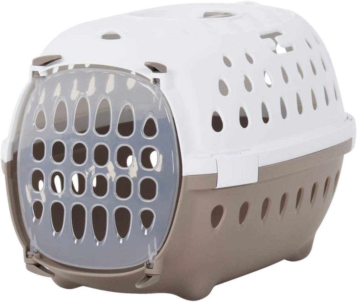 Reismand - Dierenbench - Veilig Vervoer - Goede Ventilatie - 50x345x32 cm - Wit Bruin