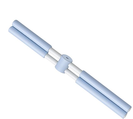 Yogastok - Houdings corrector - Mobiliteit verbeteren - Antislip handgreep - 80 cm - Wit — afbeelding 2