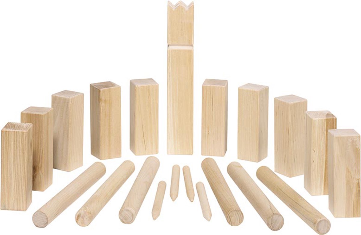 GOKI KUBB - Vikingschaakspel - Beukenhout - In Katoenen Zakje - 5 Jaar — afbeelding 5