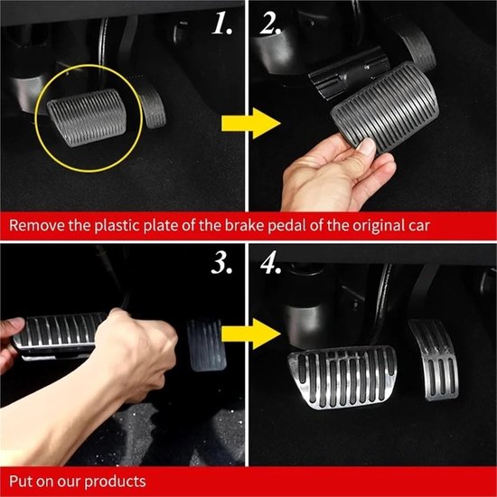 Auto Pedaalhoezen - Voetpedaal Covers - Verbeter Rijveiligheid - Antislip Rubber - Set van 2 - Metaal — afbeelding 2