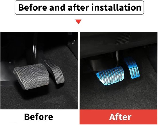 Auto Pedaalhoezen - Voetpedaal Covers - Verbeter Rijveiligheid - Antislip Rubber - Set van 2 - Metaal — afbeelding 4