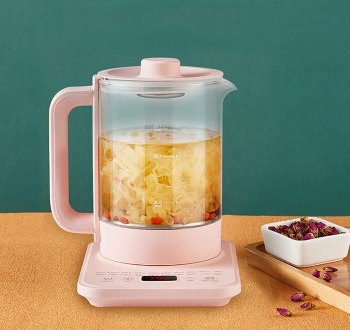 Glazen Waterkoker - Automatische Theepot - Thee en Koffie - Temperatuurregeling - 18 Liter - Zwart