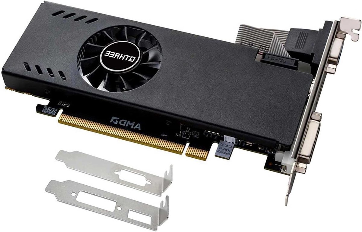 Grafische Kaart - Videokaart PC - Gaming en Creatie - Low Profile Design - 4GB GDDR5 - Zwart