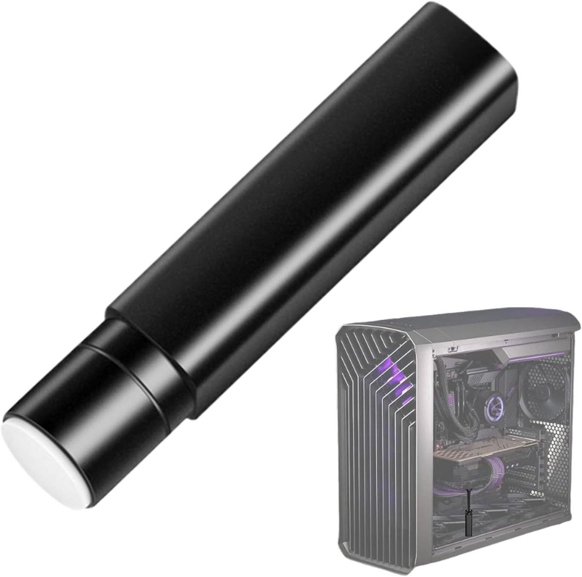 Grafische kaarthouder - GPU steun - Computer stabiliteit - Magnetische montage - 7.4 cm - Zwart