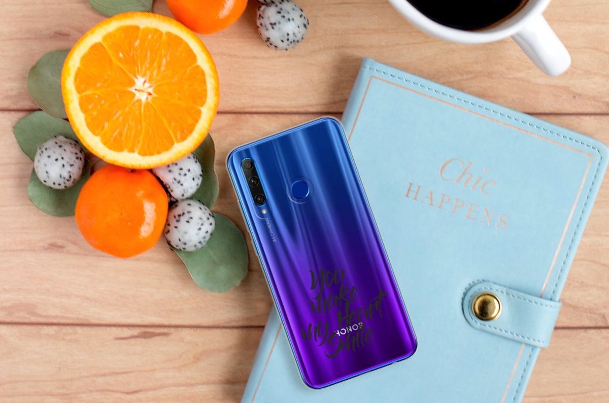 Honor 20 Lite Siliconen hoesje met naam Heart Smile