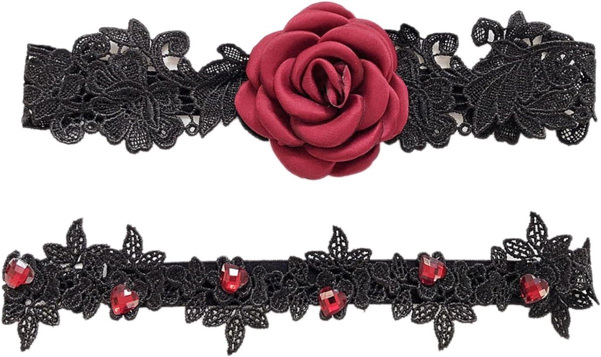 Elegante Bruids Garter van Stretch Kanten voor Dames, Perfect voor Trouwen en Feestjes, Inclusief Thigh Ring en Accessoires