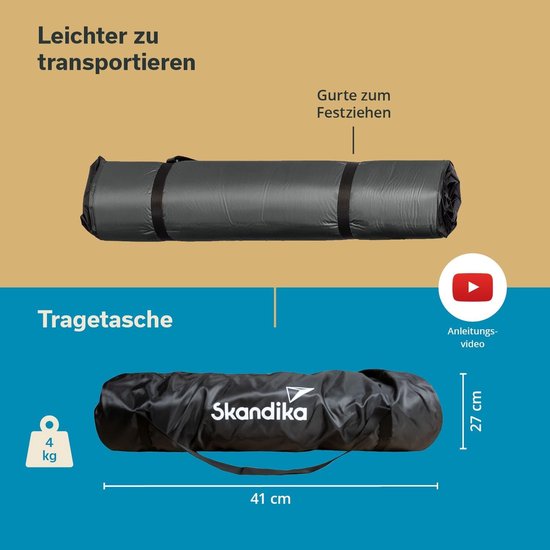 Isomat - Luchtbed - Kamperen - Zelfopblazend - 10 cm dik - Grijs — afbeelding 5