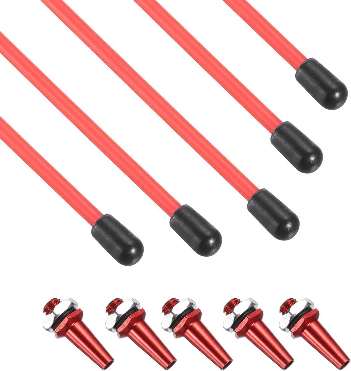 Antenne Beschermbuis - RC Onderdeel - Signaal Verbetering - Duurzaam Materiaal - 160 mm 5 Stuks - Rood