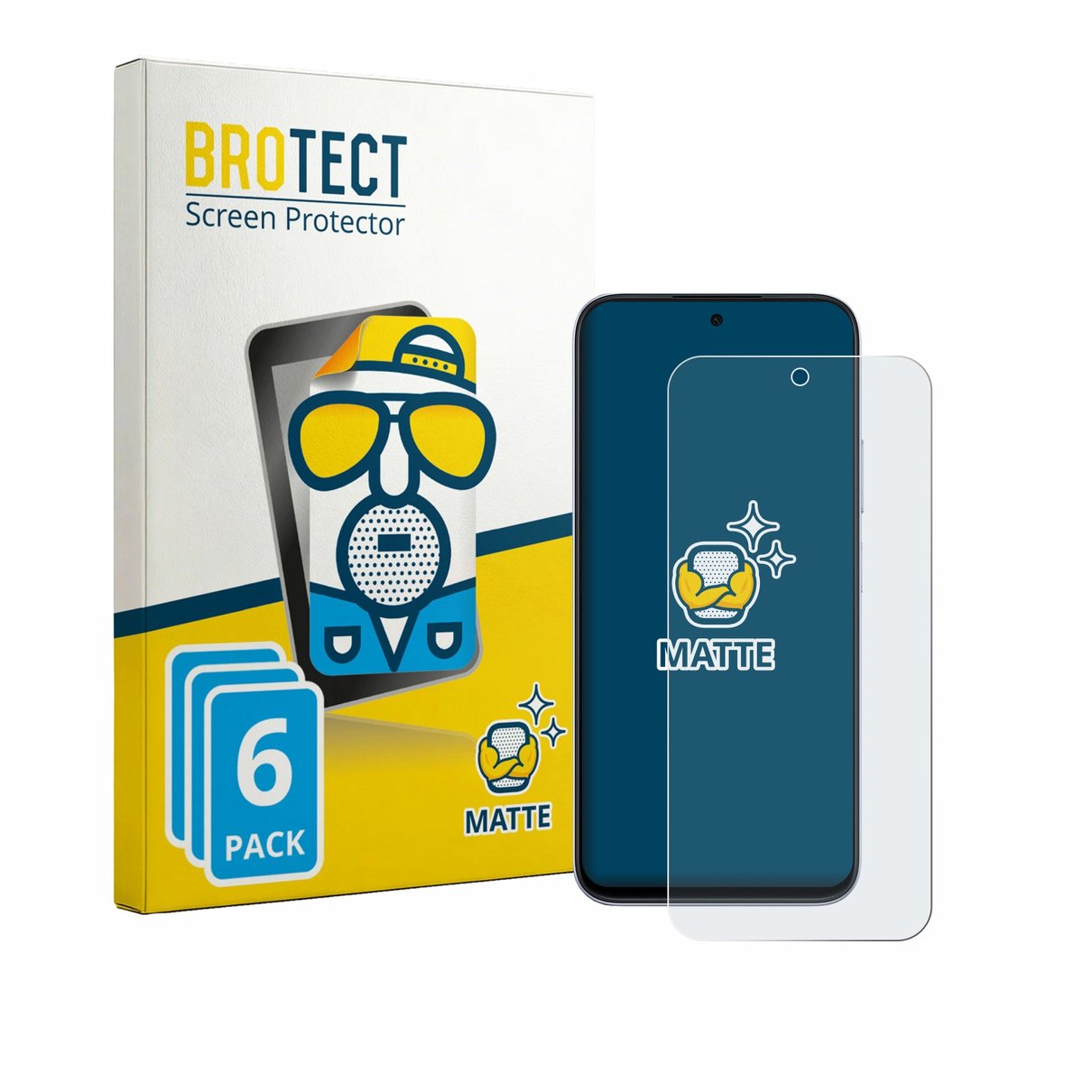 BROTECT - Screenprotector voor Oppo K14x 5G - Folie Beschermfolie matte 6 Stuks