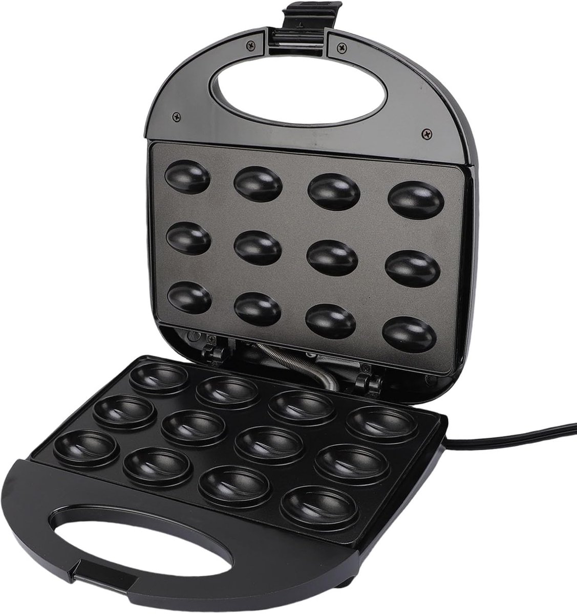 Walnoot Cake Maker - Mini Koekjes - Thuis Bakken - Dubbelzijdig Verwarmen - 12 Gaten - Zwart — cadeau in Kookcadeaus - foto 5
