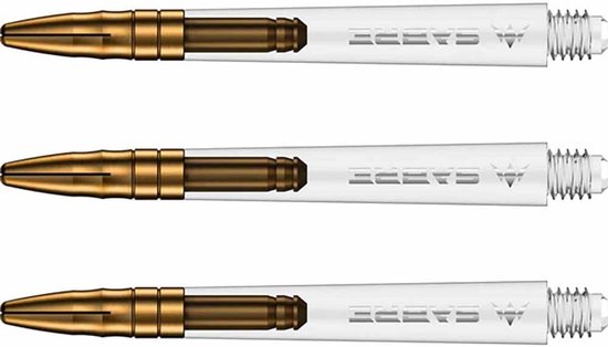 Dartstelen - Polycarbonaat Assen - Darts Spelen - Aluminium Flight Grip - Medium - Goud — afbeelding 5