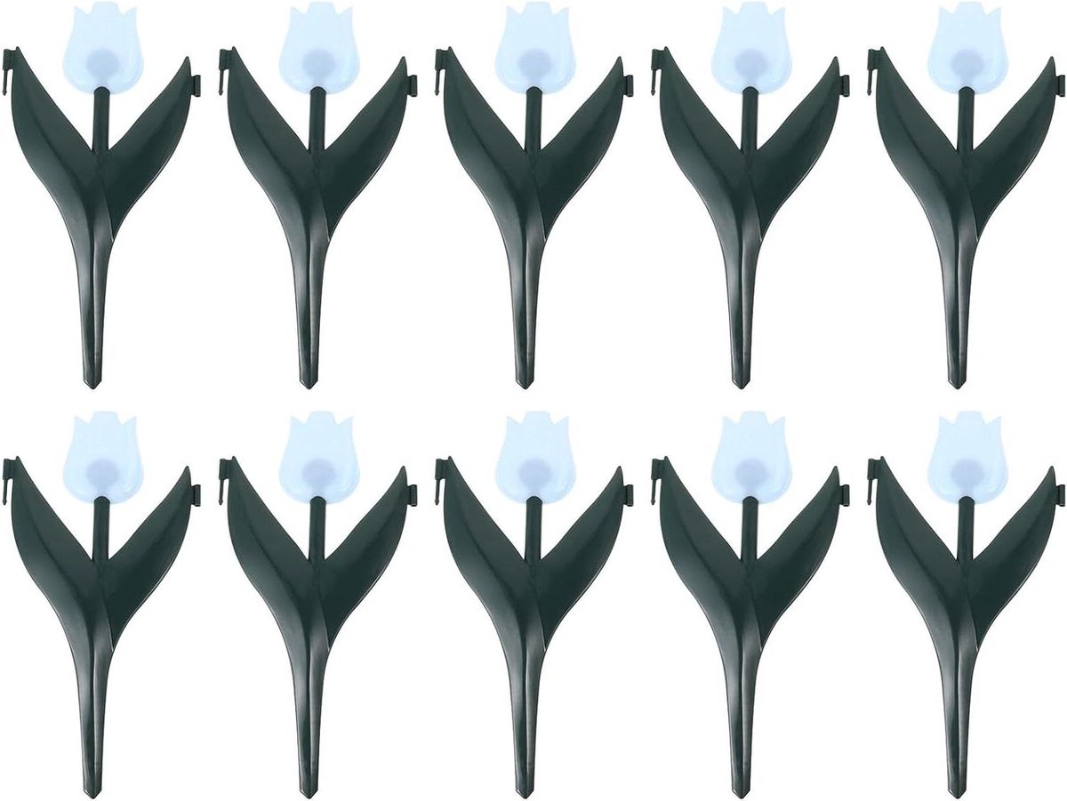 Kunststof Tuinafscheiding - Tuinrand Bloemen - Tuin Decoratie - Met Kunsttulpen - 10 Stuks