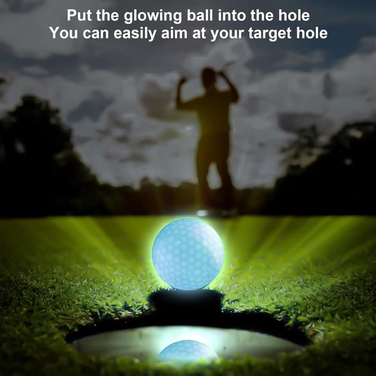 Golfballen Set - Lichtgevende Ballen - Nachtelijke Training - Zeven Kleurwisselingen - 6 Stuks - Meerkleurig — afbeelding 2