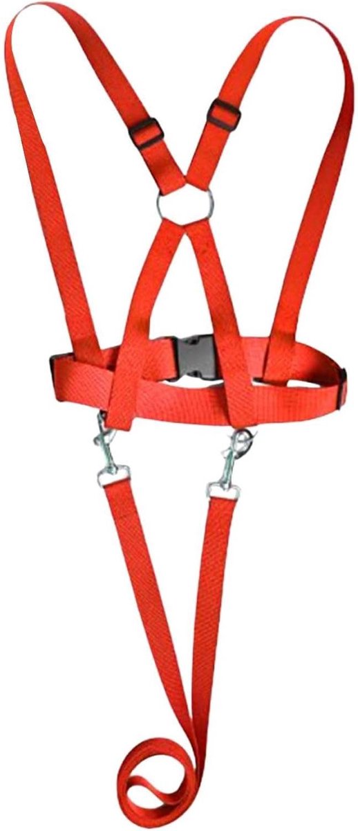 Kinder Veiligheidsharnas - Leidende Gordel - Buitenavonturen - Huidvriendelijk Materiaal - 200 cm Lengte - Rood
