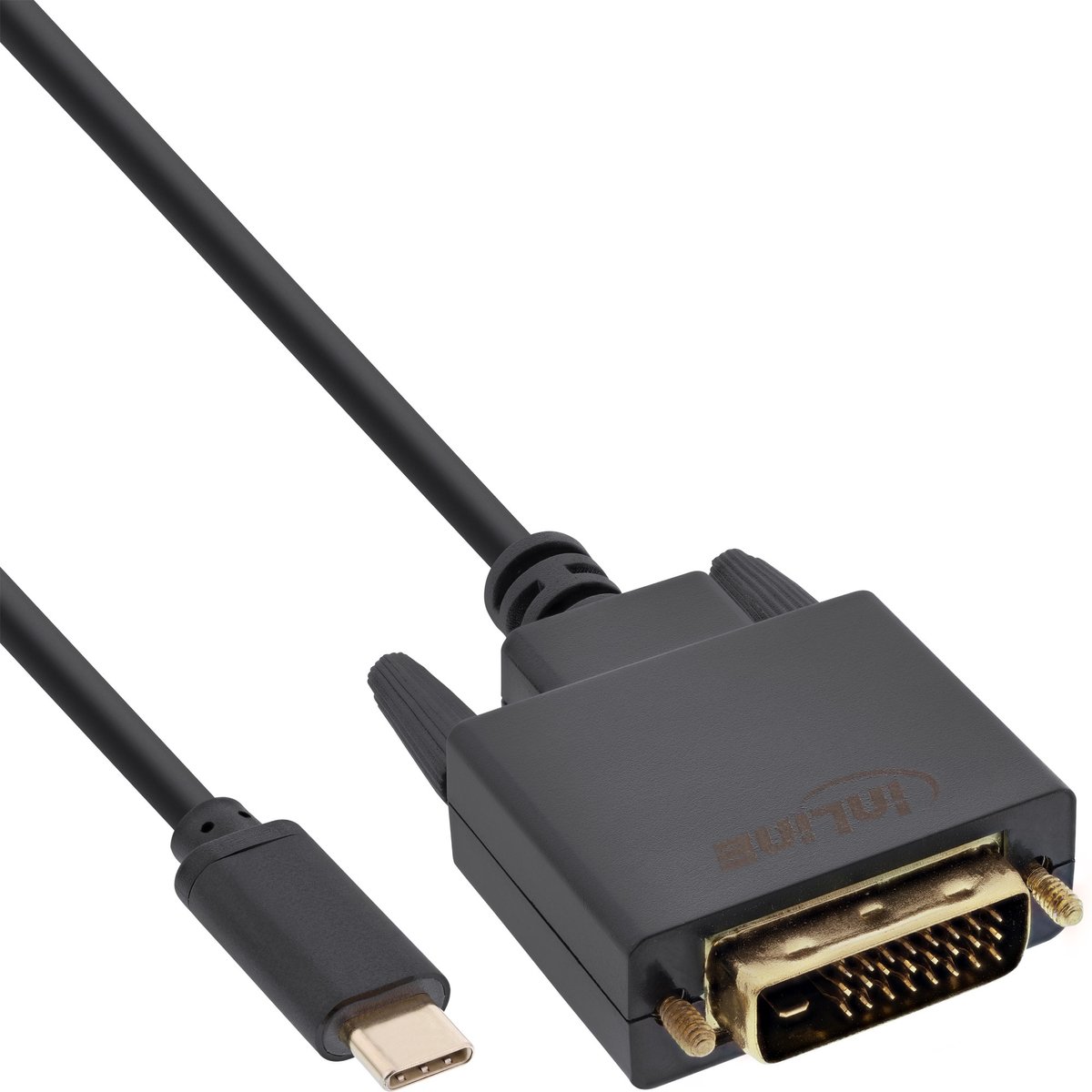 InLine® USB Display kabel, USB-C male naar DVI male, 1m
