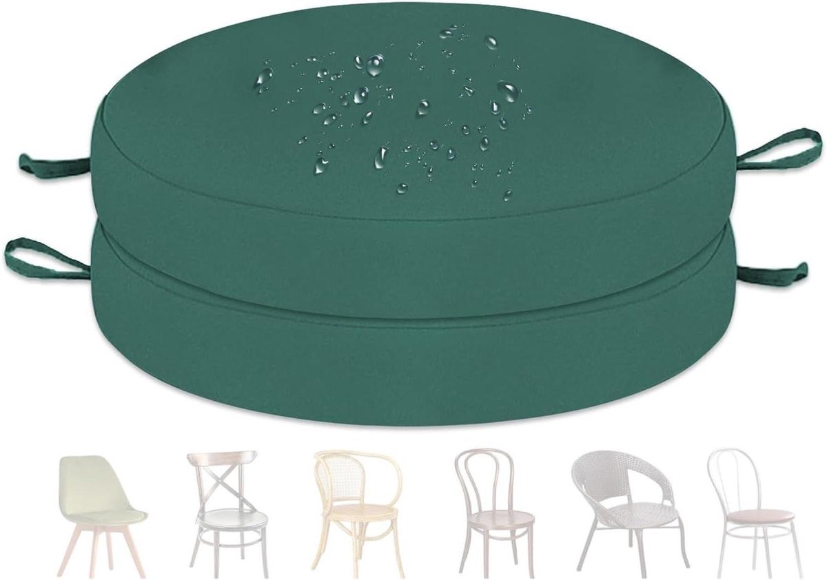 Ronde Kussens - Zitkussens Tuinstoel - Comfortabel Zitten - Waterdicht Ademend - 50x5cm Se