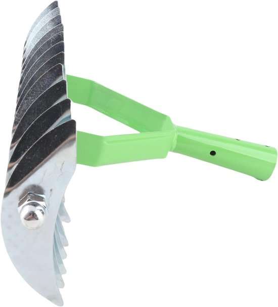 Roestvrijstalen riethark - Gazon hark - Gazon onderhoud - Gebogen stalen tanden - 43 x 26 cm - Metaal — afbeelding 3