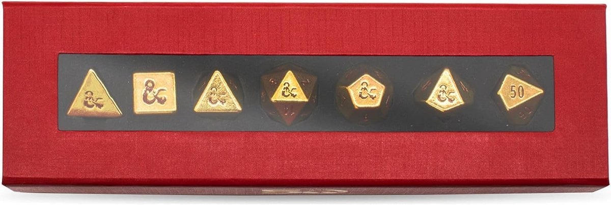 RPG Dobbelstenen Set 7-Delig Zwaar Metaal voor Rollenspellen