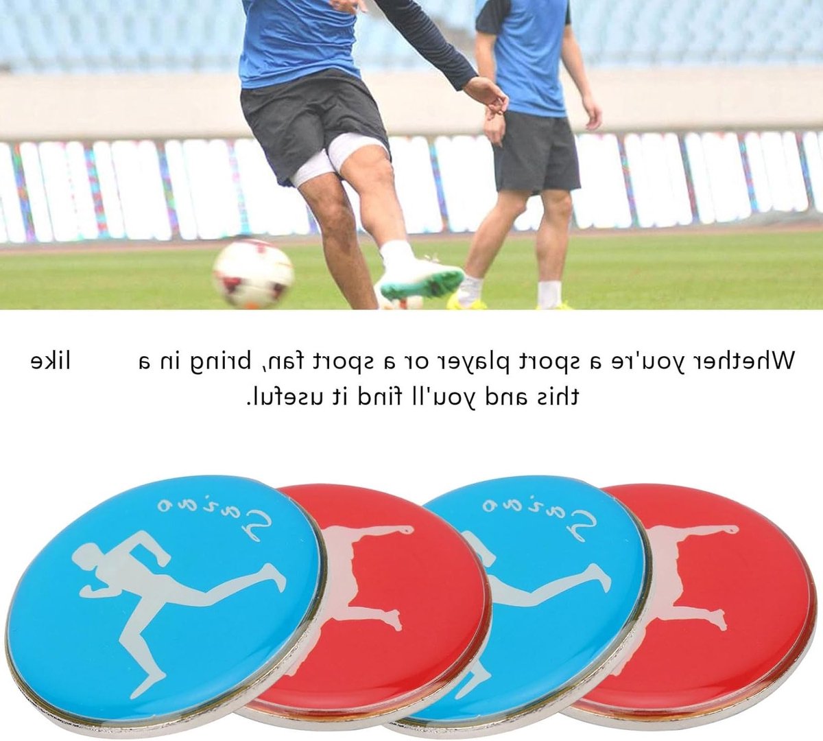 Dubbele Zijdige Flip Coin voor Scheidsrechters - 4 Stuks, Sport, Voetbal, Toss Coin met Patroon
