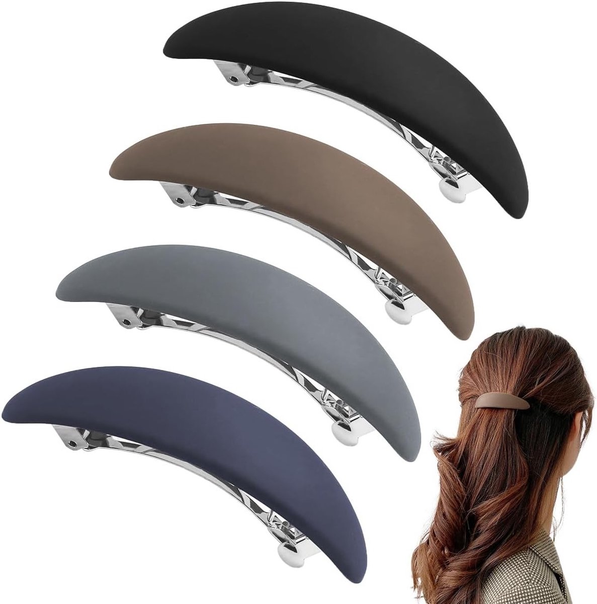 Set van 4 Dames Haarspelden - Dunne Franse Haarspelden voor Middellang Haar, Vintage Haarsieraden voor Vrouwen en Meisjes, Perfect voor Diverse Haarstijlen