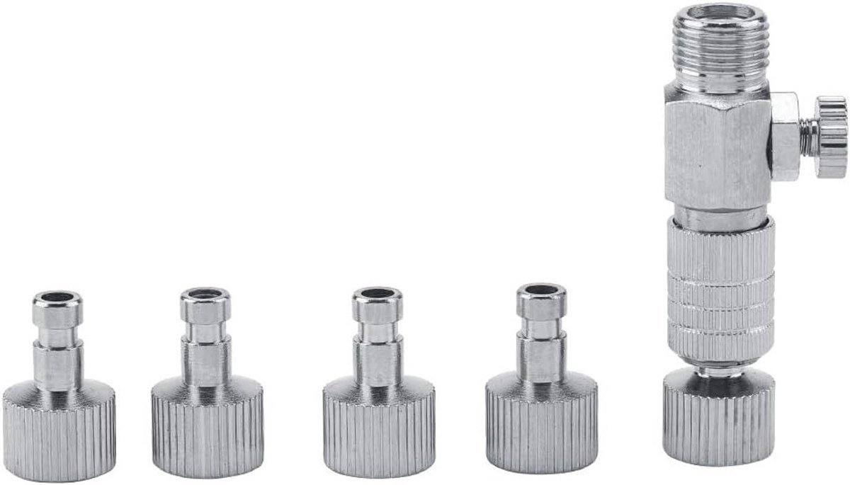 Airbrush Slang Koppelingen met Snelle Ontkoppeling, 1/8" Aansluitingen en 4 Fittingen voor Professioneel Gebruik