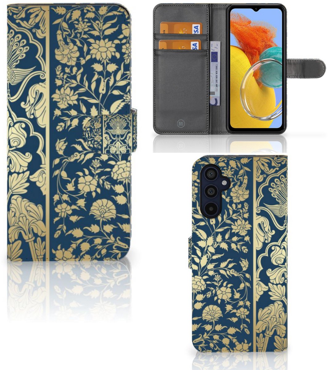 Samsung Galaxy M14 Hoesje Beige Flowers